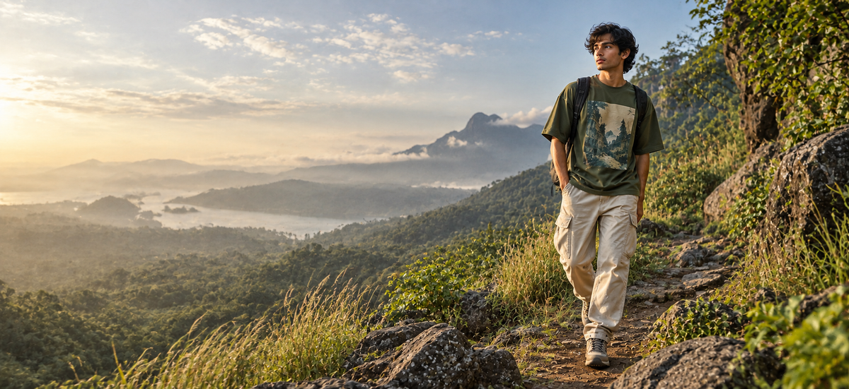 YUNAYLIFE Nature Unfolded collection featuring oversized streetwear inspired by nature, exploration and the outdoors