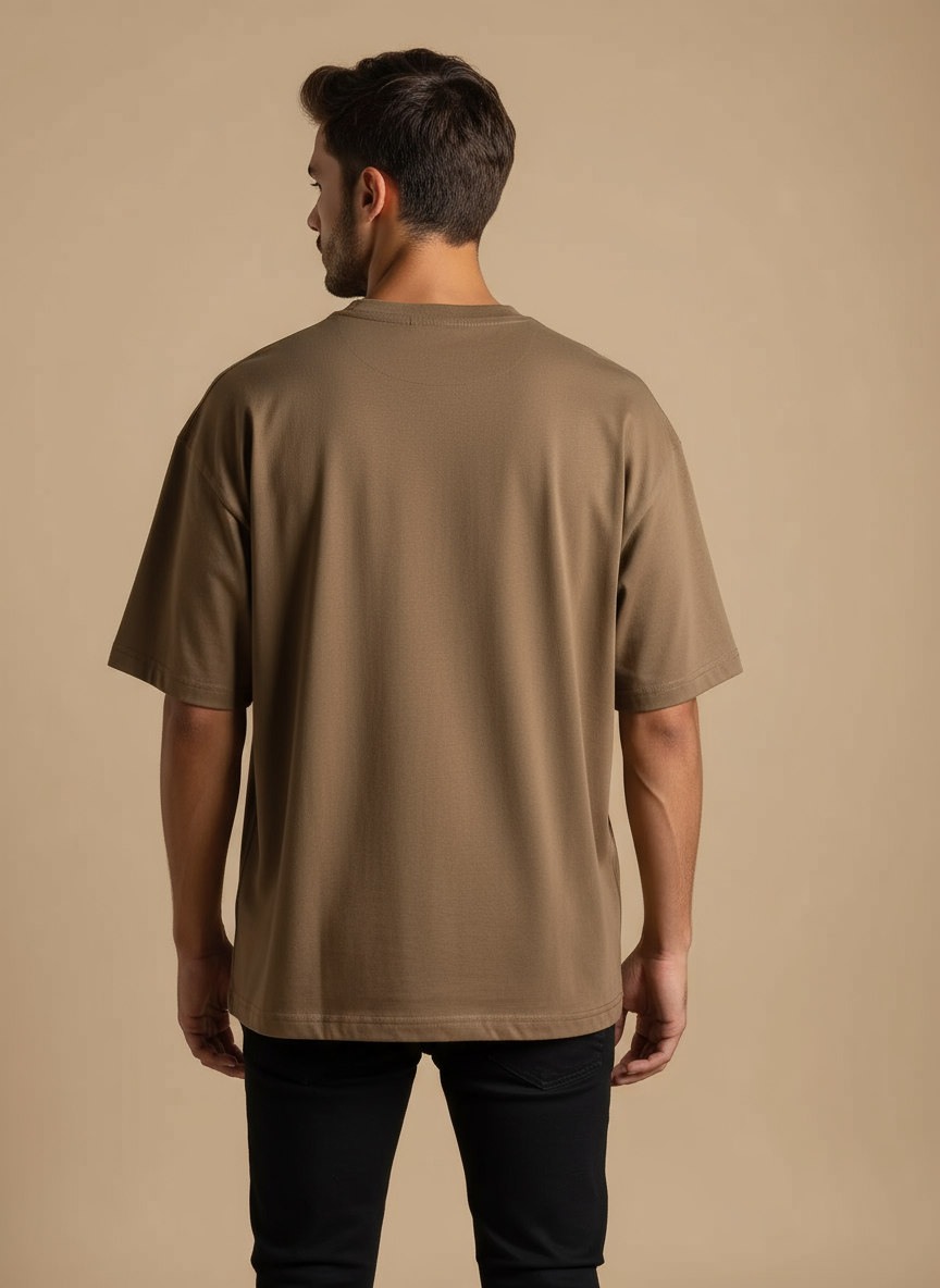 Oversized Stretchable Drop Shoulder Tee
