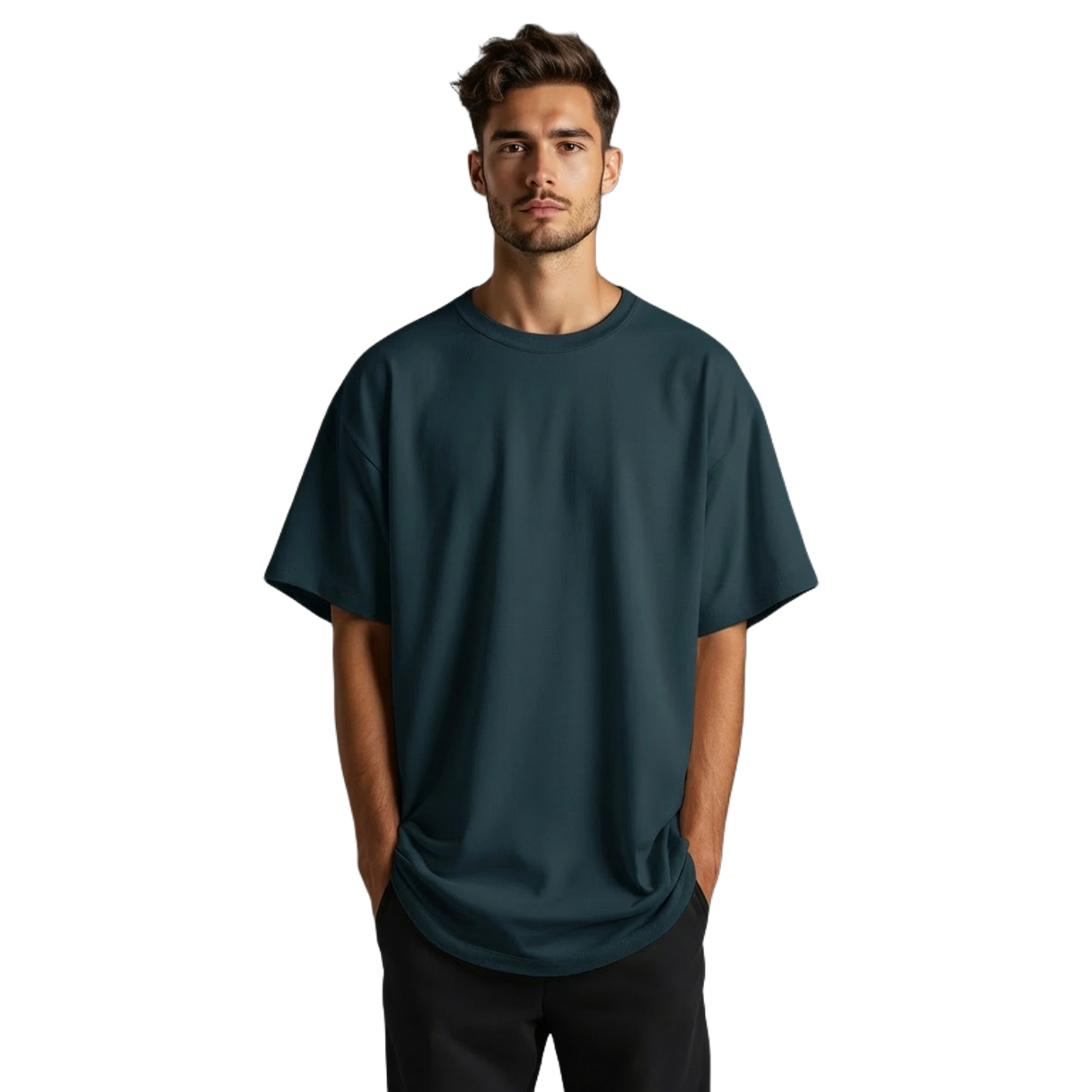 Dark Teal Blue Oversized T-Shirt