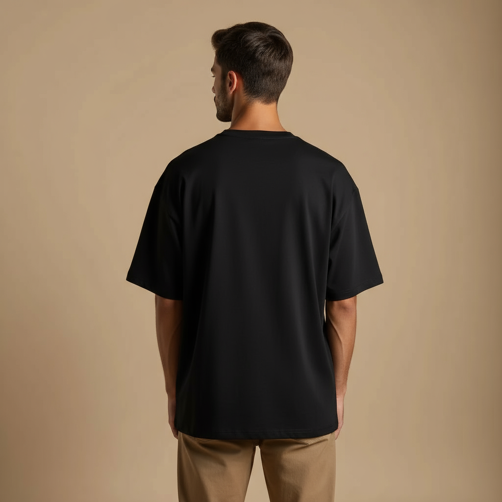 Oversized Stretchable Drop Shoulder Tee
