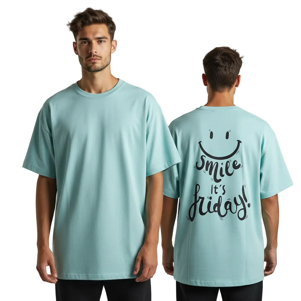 Smile Oversized Printed T-Shirt