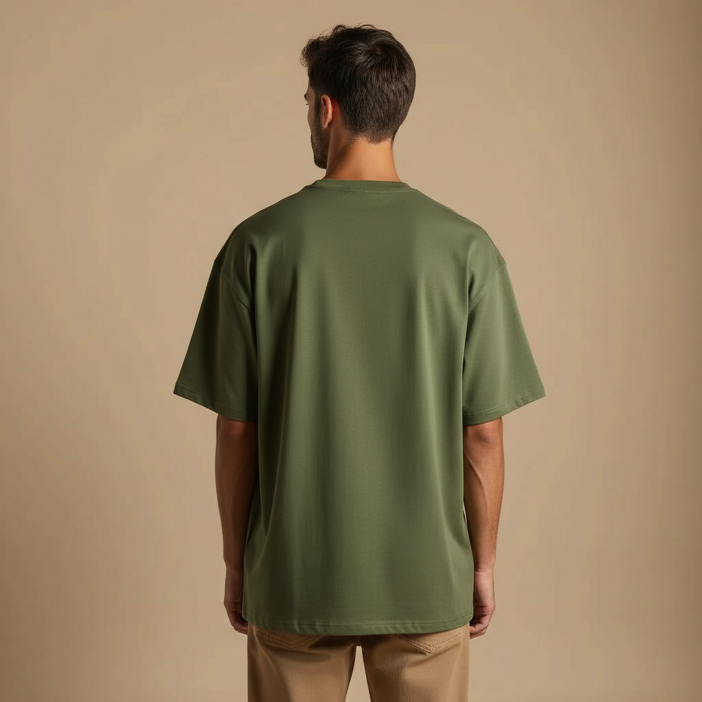 Oversized Stretchable Drop Shoulder Tee