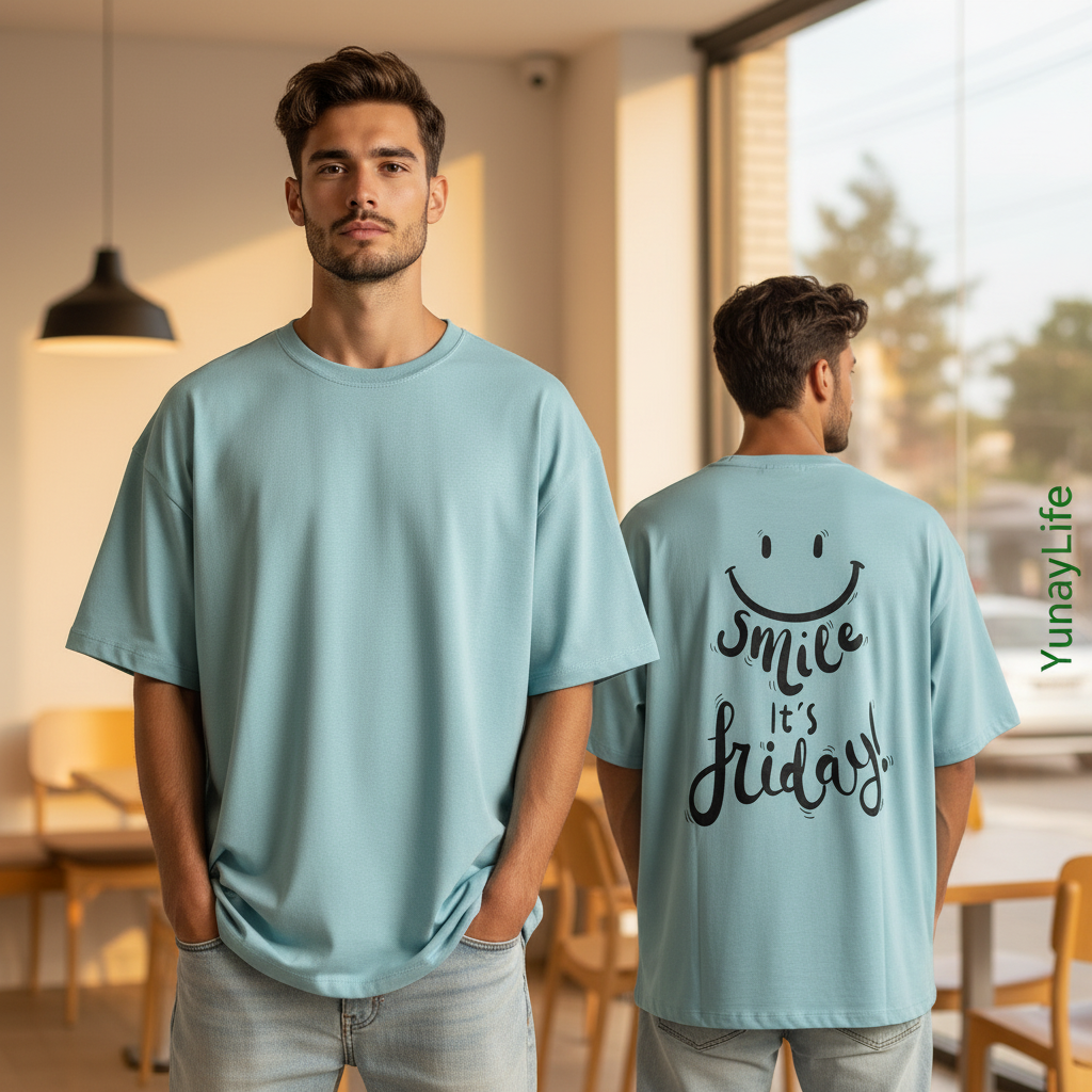 Smile Oversized Printed T-Shirt